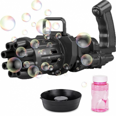 Pistol Baloane de Sapun Colorat de Jucarie Bubble Gun 8 Orificii 688