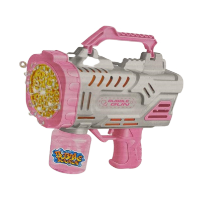 Pistol Jucarie Bazooka Bubble Gun 16 Baloane de Sapun Roz/Blue