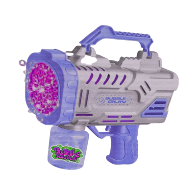 Pistol Jucarie Bazooka Bubble Gun 16 Baloane de Sapun Roz/Blue