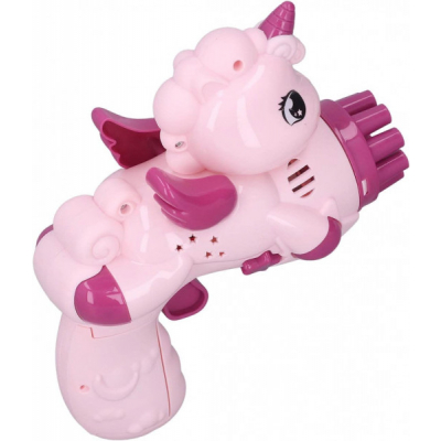 Pistol Jucarie Unicorn Bubble Gun 12 Baloane de Sapun Diverse Culori