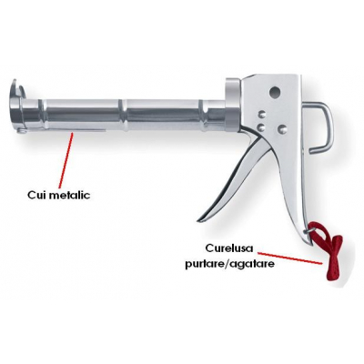 Pistol Zincat Pentru Silicon HGT 628036