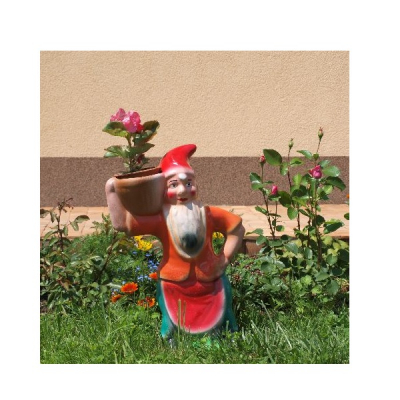 Pitic de Gradina Ceramic, cu Ghiveci pentru Flori 50cm