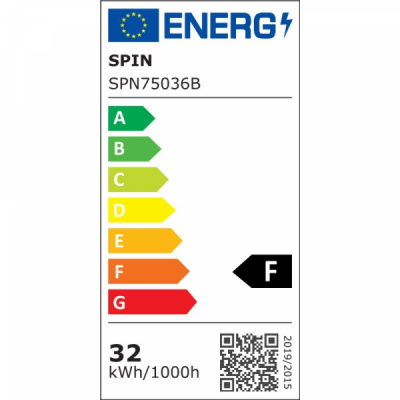 Plafoniera LED VERSA 32W IP40 40cm Rama Neagra SPN75036B