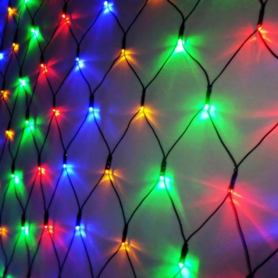 Plasa Luminoasa Craciun 3x1m 160LED Multicolor Fir Verde NP 1858