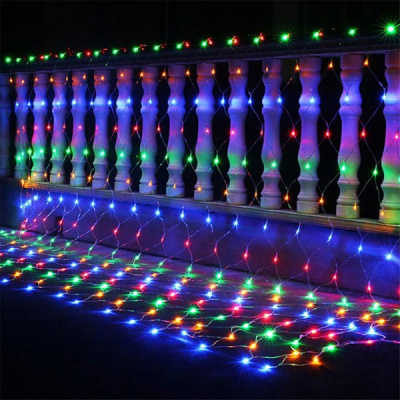 Plasa Luminoasa Craciun 6x4m 672LED Multicolore Fir Incolor 6016M
