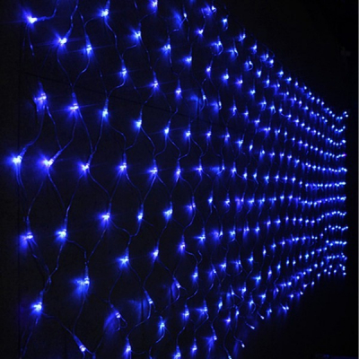 Plasa Luminoasa Craciun 6x4m 672LED Albastre Fir Incolor 6016B