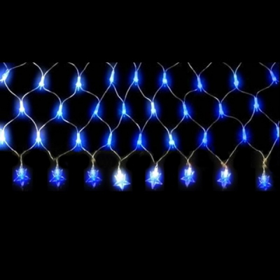Plasa Luminoasa Craciun Stelute 8x0.5m 400LED Albastre FIR NEGRU P