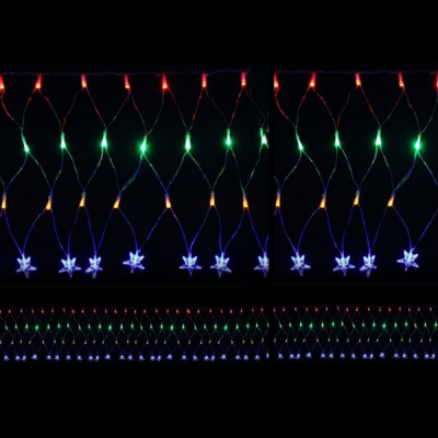 Plasa Luminoasa Craciun Stelute 8x0.5m 400LED Multicolor FIR NEGRU P