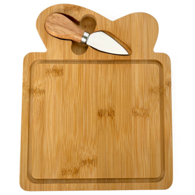 Platou bambus 1 accesoriu inox branzeturi 19.5x24.5cm Grunberg GR5820