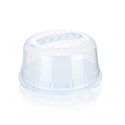 Platou Rotund Tort din Plastic cu Capac 31x17cm Tuffex TP377 JU