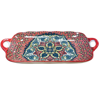 Platou Servire Ceramica dreptunghiular Model Traditional 32.5x17x4.5cm 24-118 CNN52668