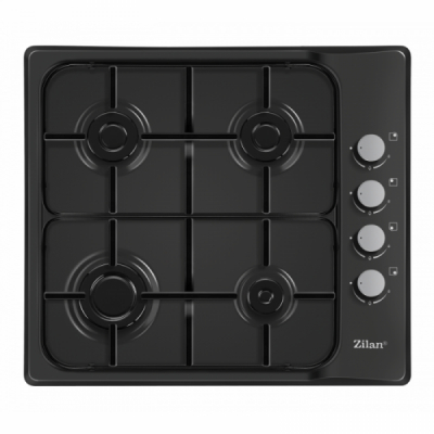 Plita incorporabila gaz neagra 7.35kW 4 arzatoare 58x48cm Zilan ZLN0034