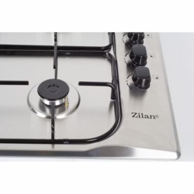 Plita Incorporabila Gaz Inox 6.35 KW 4 Arzatoare 60x50cm Zilan ZLN1525