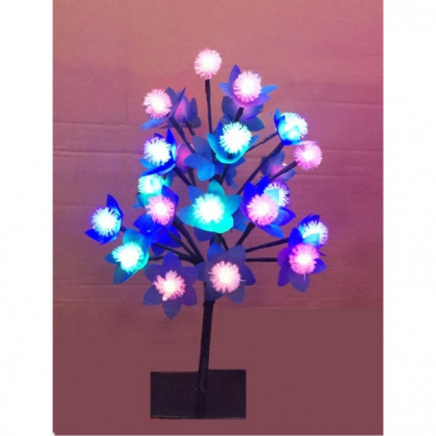 Pomisor Luminos de Craciun Flori si Pufuleti 40cm 24LED Multicolor TO