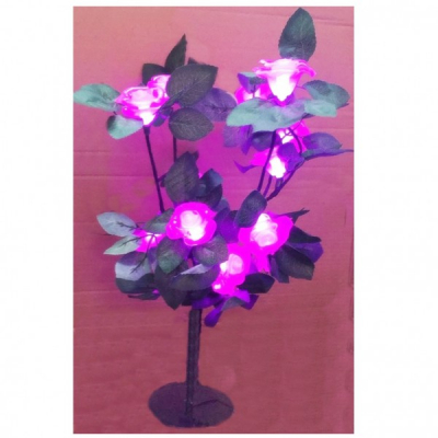 Pomisor Luminos de Craciun Flori Trandafiri 40cm 15LED Roz Statice TO