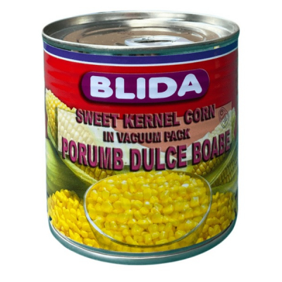 Porumb Dulce Boabe Fara Conservanti, Fara Zahar, Doza cu Inel Blida 340g MGR