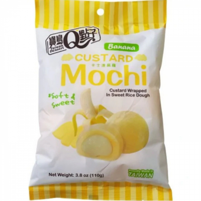 Prajituri Mochi QMOCHI aroma de crema custard si banana 110g Taiwan Dessert TD MLL
