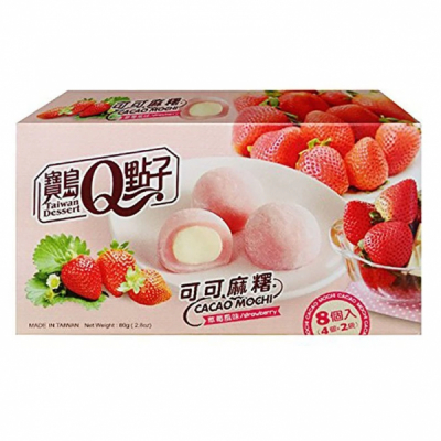 Prajituri Mochi QMOCHI cu aroma de capsuni 80g Taiwan Dessert TD MLL