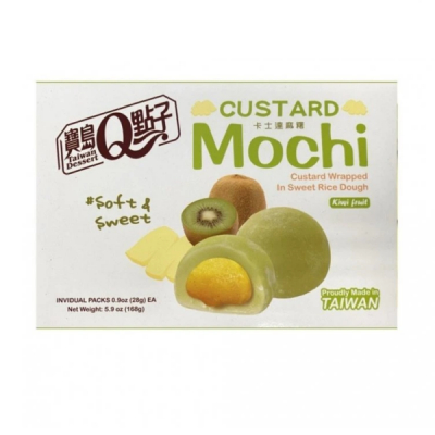 Prajituri Mochi QMOCHI cu aroma de kiwi 168g Taiwan Dessert TD MLL