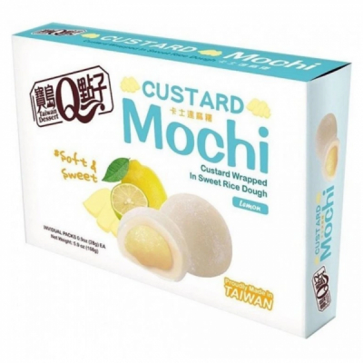 Prajituri Mochi QMOCHI cu aroma de lamaie 168g Taiwan Dessert TD MLL