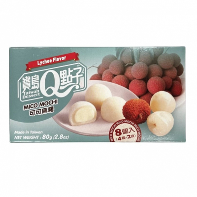 Prajituri Mochi QMOCHI cu aroma de litchi 80g Taiwan Dessert TD MLL
