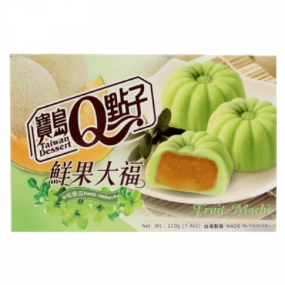 Prajituri Mochi QMOCHI cu aroma de pepene galben 210g Taiwan Dessert TD MLL