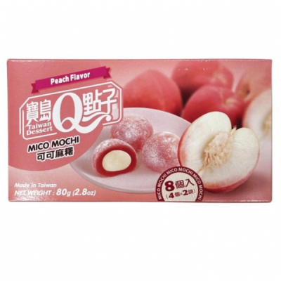 Prajituri Mochi QMOCHI cu aroma de piersici 80g Taiwan Dessert TD MLL