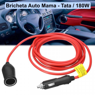 Prelungitor Bricheta Auto Tata Mama cu Cablu 3.6m 12V 24V 180W 1C014 XXM
