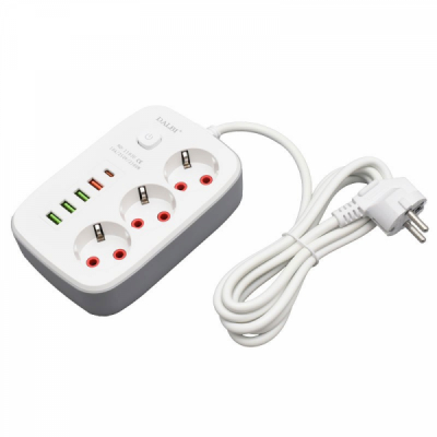 Prelungitor Multifunctional 3 Prize 2m cu 4xUSB si intrerupator 14E043 XXM
