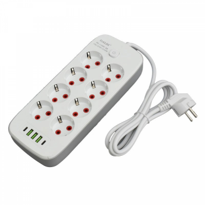 Prelungitor Multifunctional 8 Prize 2m cu 3xUSB si Intrerupator 14E045 XXM