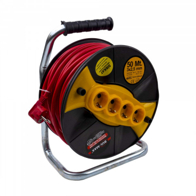 Prelungitor Tambur cu Derulator 50m 3x2.5mm 4 Posturi IP20 ZLN EXT 3957