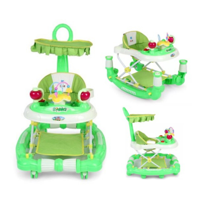 Premergator Balansoar 2in1 Copii Muzical Reglabil Verde MRD629