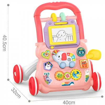 Premergator interactiv educational pentru copii 40x40x32cm Roz HE0811 CWT