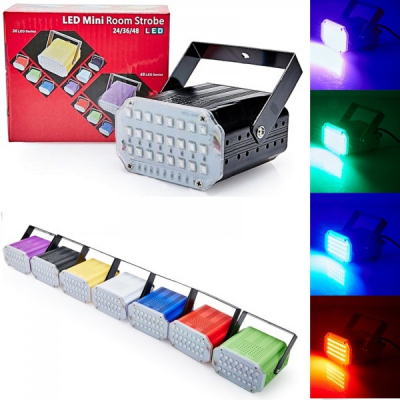 Proiector 24LED SMD5050 RGB cu Senzor Muzica Mini Room Strobe