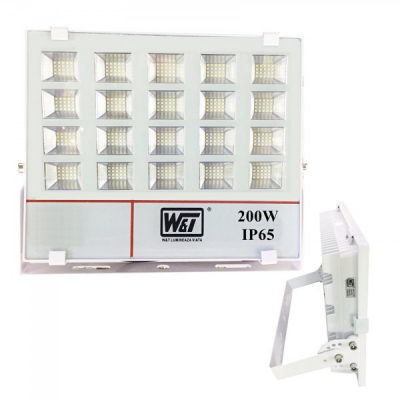 Proiector 400LED SMD T011 200W IP65 Alb Rece 220V WT