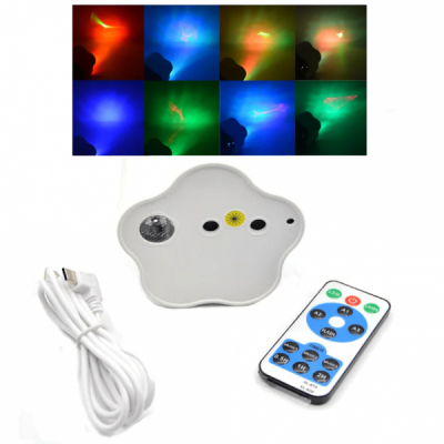 Proiector Laser LED la USB, Senzor Sunete,Telecomanda Andowl QRG90