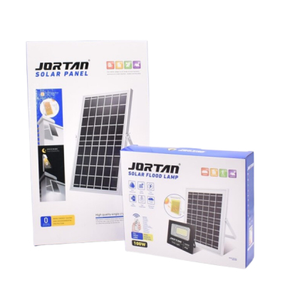 Proiector LED 100W Alb Rece Panou Solar Telecomanda IP66 JTBJ100WTZ