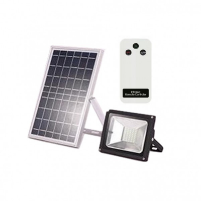 Proiector LED 20W cu Panou Solar si Telecomanda Alb Rece