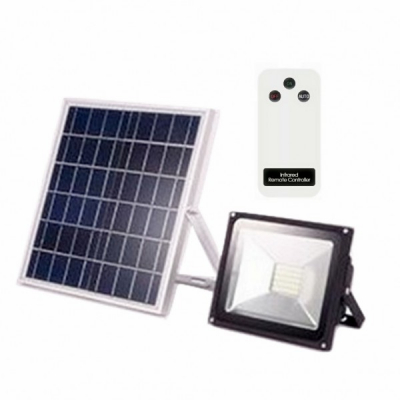 Proiector LED 30W cu Panou Solar si Telecomanda Alb Rece