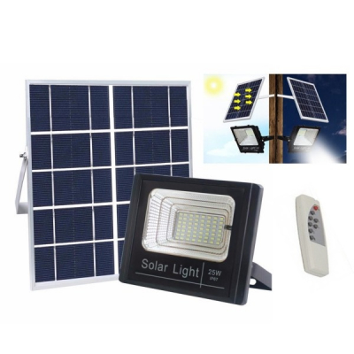 Proiector LED SMD 25W Alb Rece Panou Solar Telecomanda IP67 XXM
