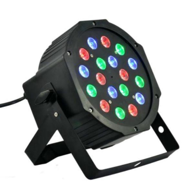 Proiector Lumini Par 18 LEDuri RGB 3W Intrare si Iesire DMX