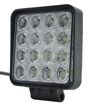 Proiector Slim LED Auto Offroad 16 LEDuri 48W 12V/24V Patrat