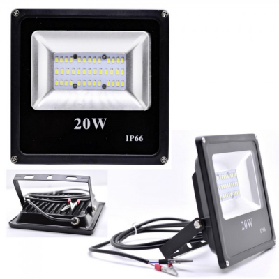 Proiector Slim LED SMD 20W Alb Rece 12V Clesti IP66 20B002 XXM