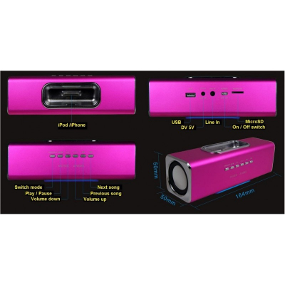 USB MP3 Player Boxa Portabila iPhone si iPod JHMAUK3