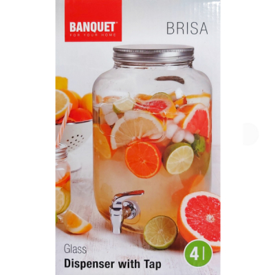 Recipient de sticla Banquet cu supapa Brisa 4l 04268004 CNN50589