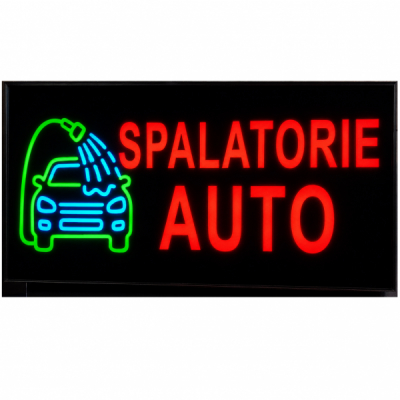 Reclama Luminoasa cu LED tip NEON 48x25cm Spalatorie Auto KNH