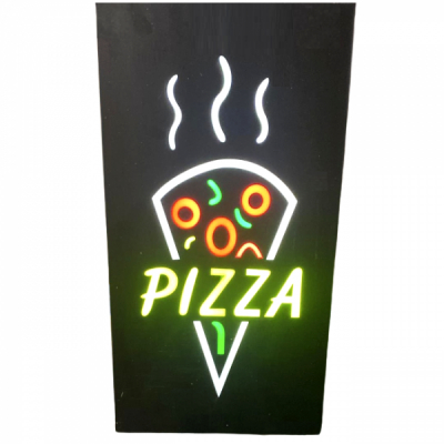 Reclama Luminoasa Interior LED Neon Felie PIZZA 45x25cm