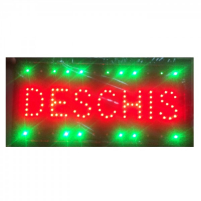 Reclama Luminoasa LED Deschis 50x25cm Rosu Verde KNH