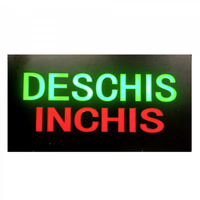 Reclama Luminoasa Panou Firma LED tip NEON Inchis Deschis 50x25cm KNH