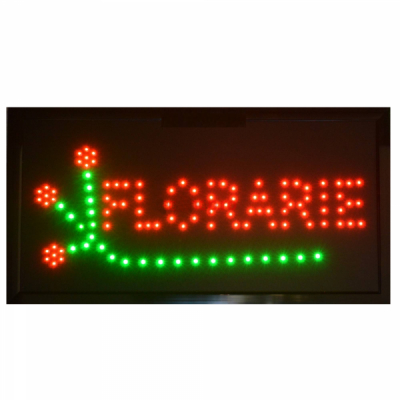 Reclama Luminoasa Panou LEDuri Animate Florarie 50x25cm KNH